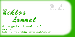 miklos lommel business card